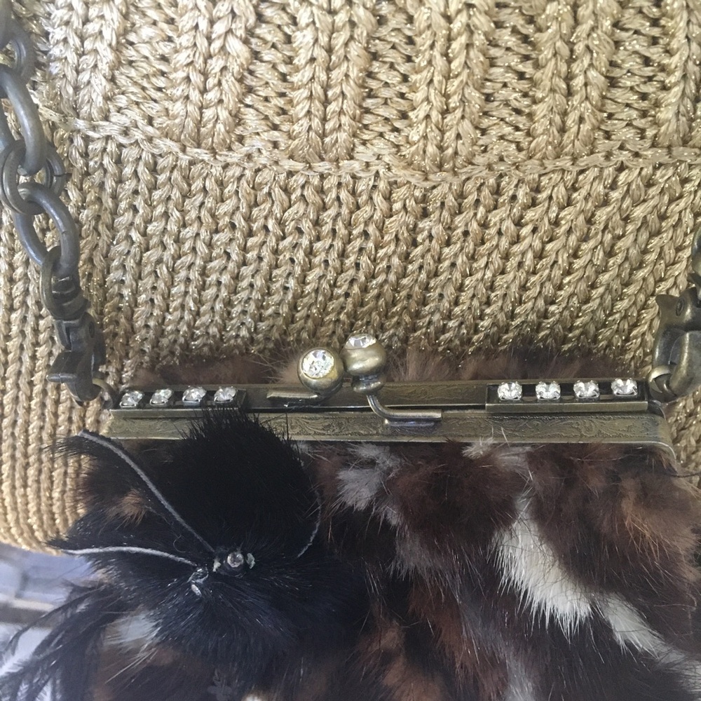 Clutch Purse Mary Frances Fur - Picture 5 of 6